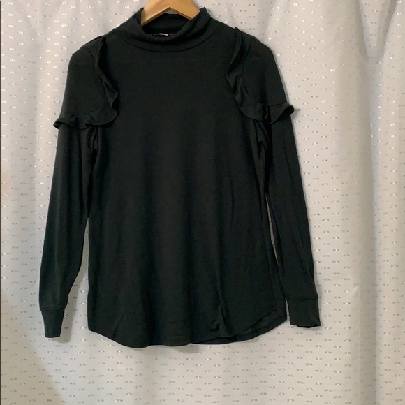 Loft-Ruffle Turtleneck Top EUC - Picture 2 of 9